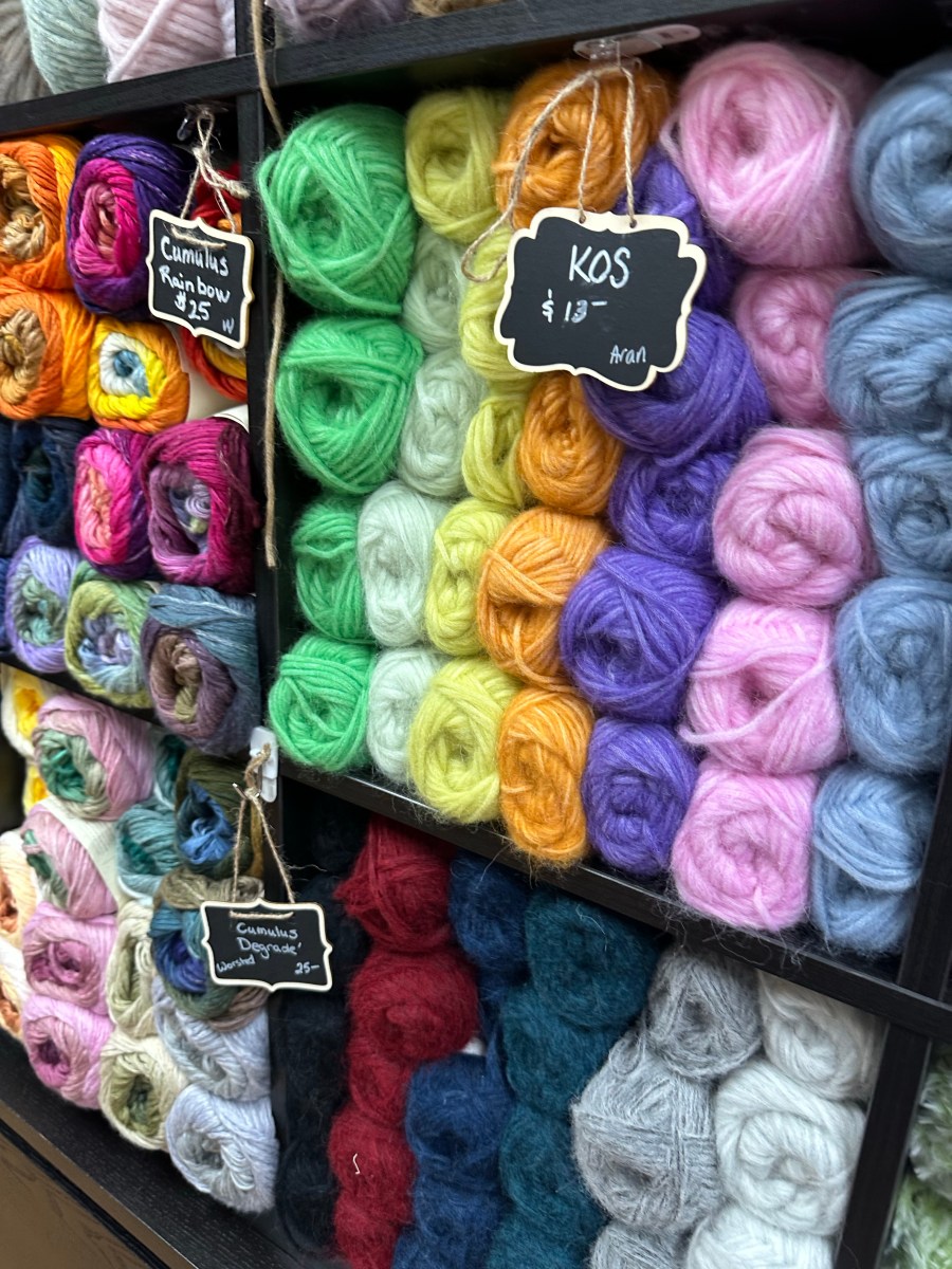 Yarn Store Visit Knits and Pieces, Annapolis, Maryland Rya Knot